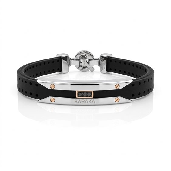 Armband Baraka Herr in Stahl Diamante Black 0.04 Ct BR373821RODN200006 - BR373821RODN200006